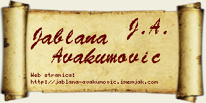 Jablana Avakumović vizit kartica